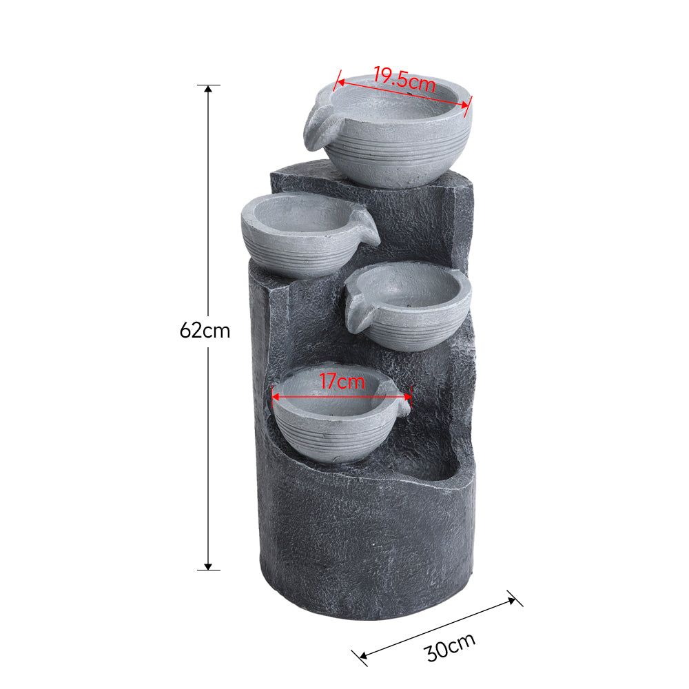Garden Outdoor Solar-powered Water Fountain Rockery Decor