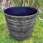 Hayloft Ripple Planter Black - Set Of 2