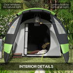 Blackout Camping Tent With Bedroom & Living Room For 4-5 | Black