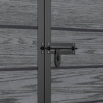 6x4.4 Ft Outdoor Plastic Storage Shed With Floor, Window, Vents & Double Lockable Doors,wood Grain Design