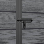 6x4.4 Ft Outdoor Plastic Storage Shed With Floor, Window, Vents & Double Lockable Doors,wood Grain Design
