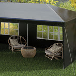 6m X 3m Garden Gazebo Marquee Canopy Party Tent Canopy Patio | Black