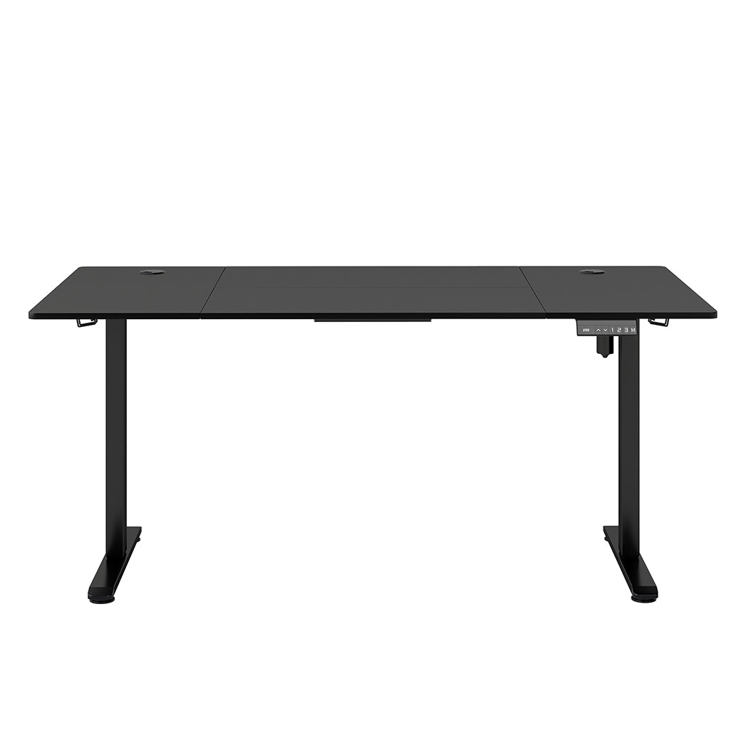 Electric Standing Desk  Adjustable Height Workstation Metal Frame Black | Black