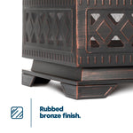 Lattice Bronze Fire Pit With Bbq Grill
