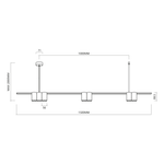 Pendant Light (strip) Genesis 7xgu10 | White