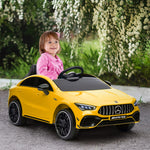 Aiyaplay Mercedes-amg Cla 45 Licensed 12v Ride On Car W/ Music | Yellow