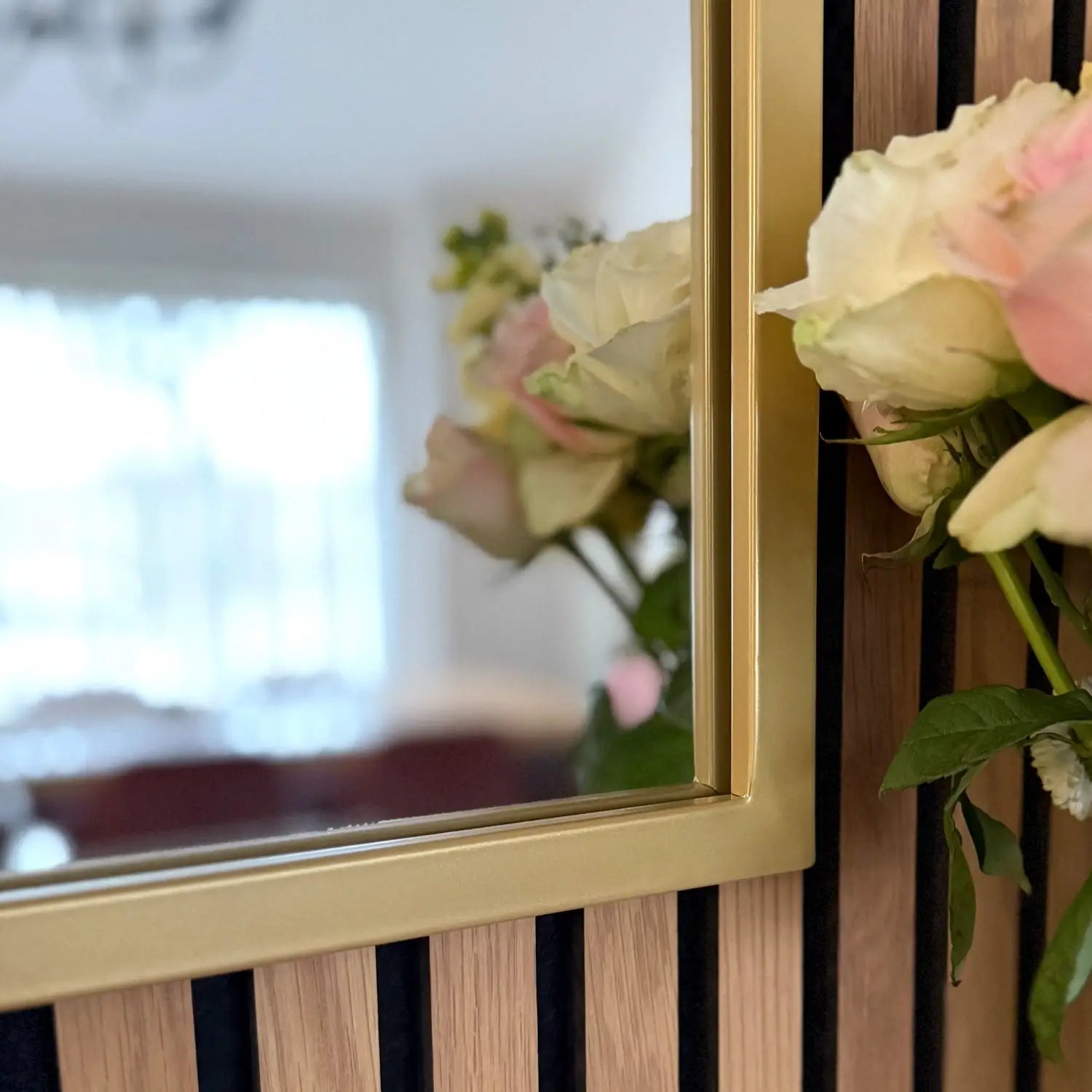 Mio - Metal Arched Window Mirror | 95cm x 120cm | Gold