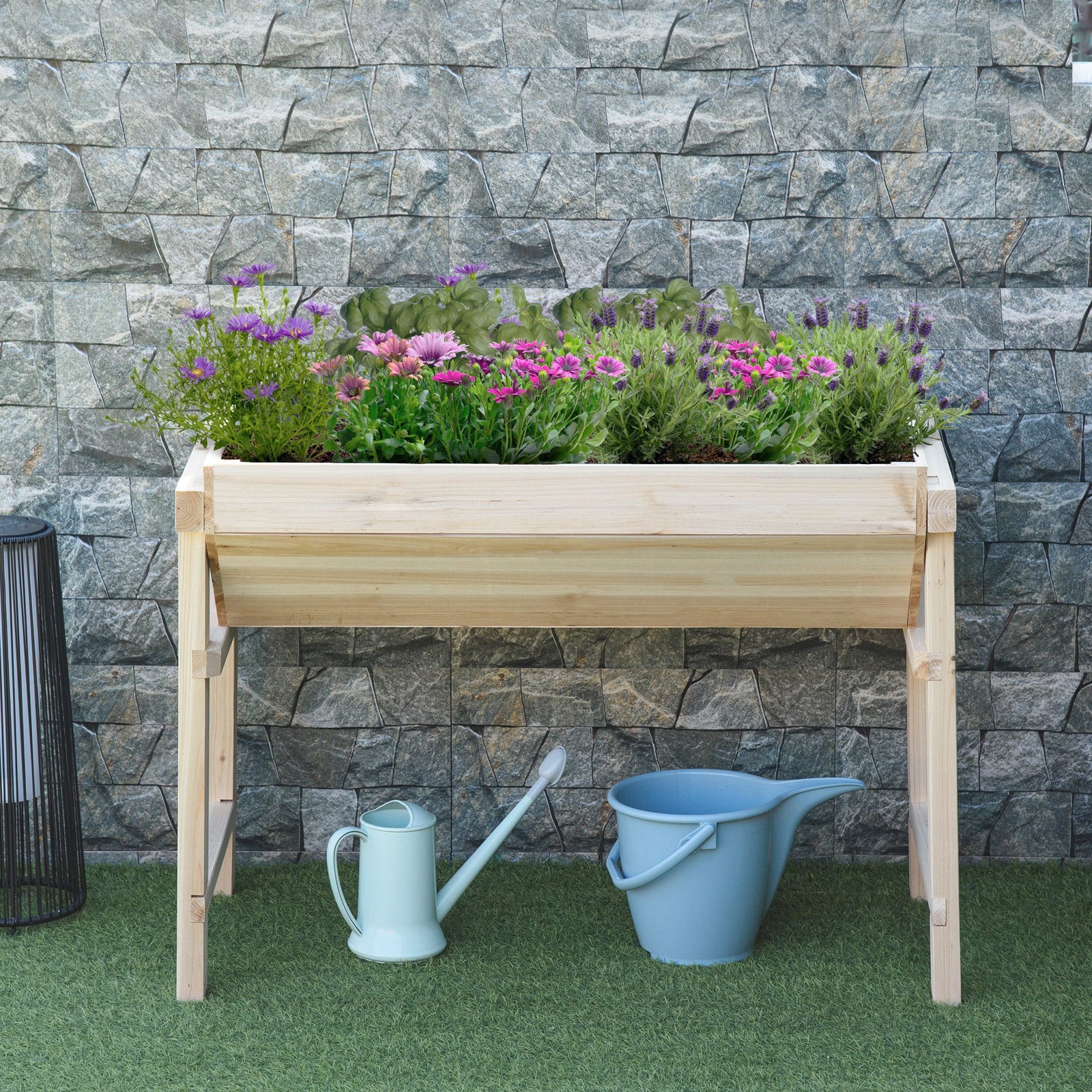 Raised Garden Bed, 108.5x60x80cm, Wooden