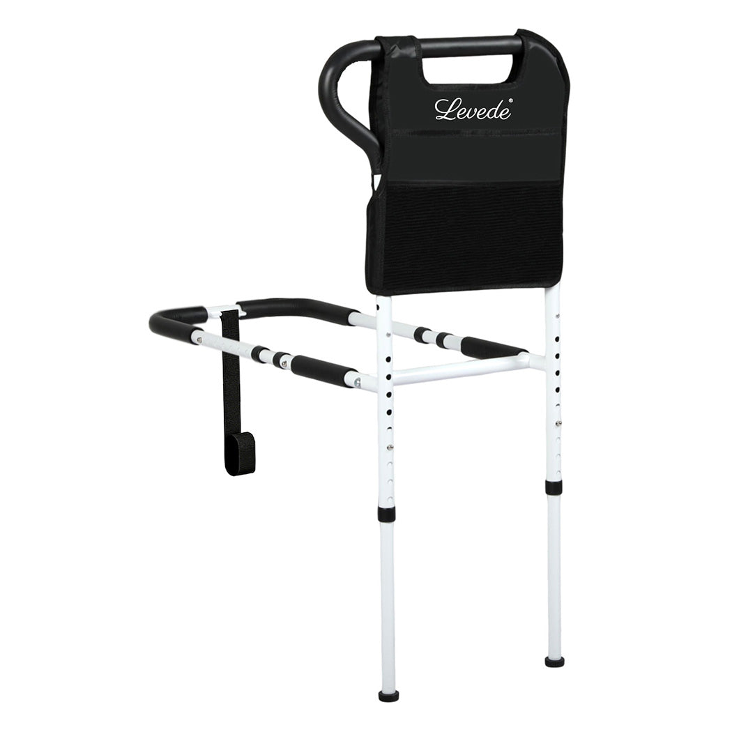 Safety Bed Rails Adjustable For Elderly Adult Seniors Assit Mobility Aid | Black