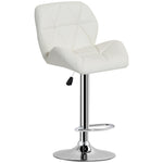 HOMCOM Modern Bar Stool Metal Base Pu Dining Chair