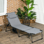 Folding Sun Lounge W/ Reading Hole