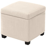 40cm Ottoman Storage Box With Removable Lid, Foot Rest | Beige