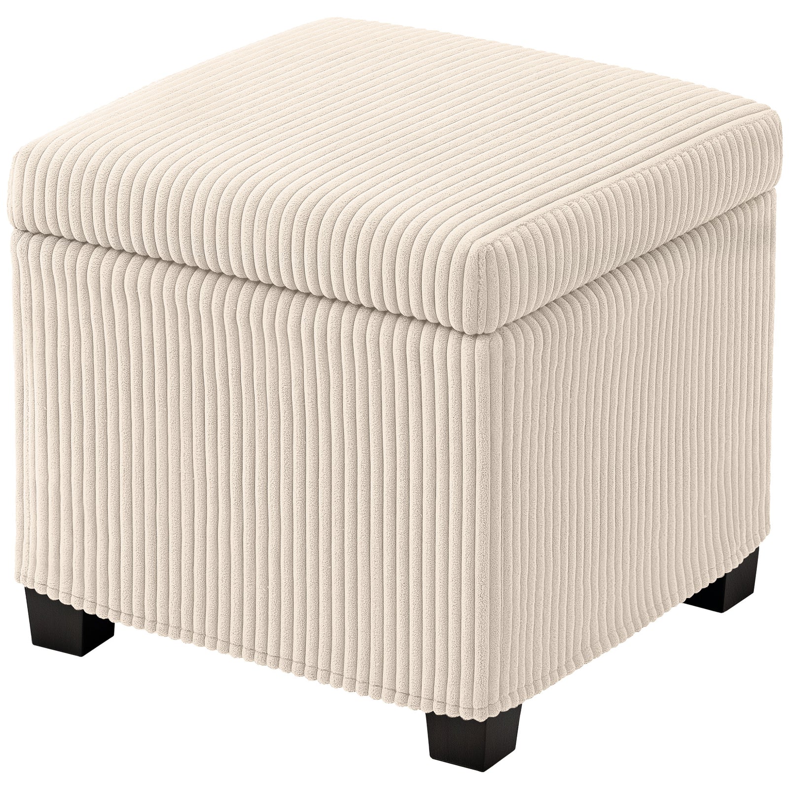 40cm Ottoman Storage Box With Removable Lid, Foot Rest | Beige