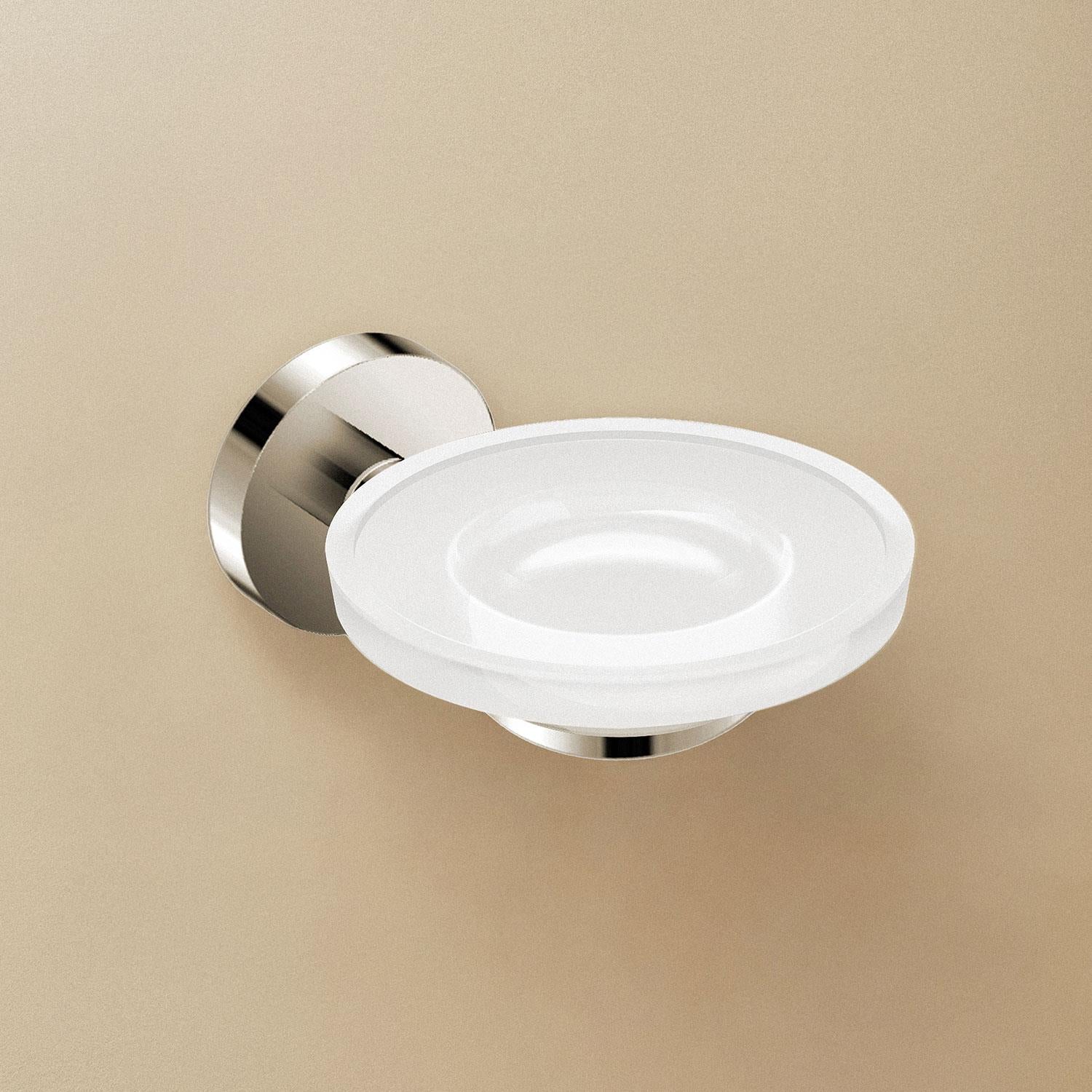 Soap Dish, Wall-mounted, Glass & Metal, Chrome, Start Collection