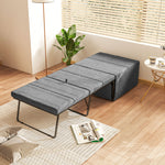 Linen Foldable Guest Bed Dust Cover And Metal Frame