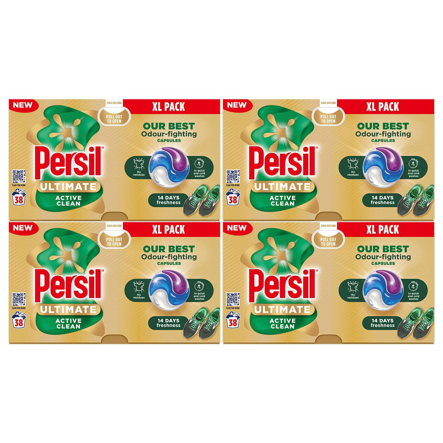 Xl Ultimate Washing Capsules Active Clean Stain Removal 38 Washes | Set-of-4