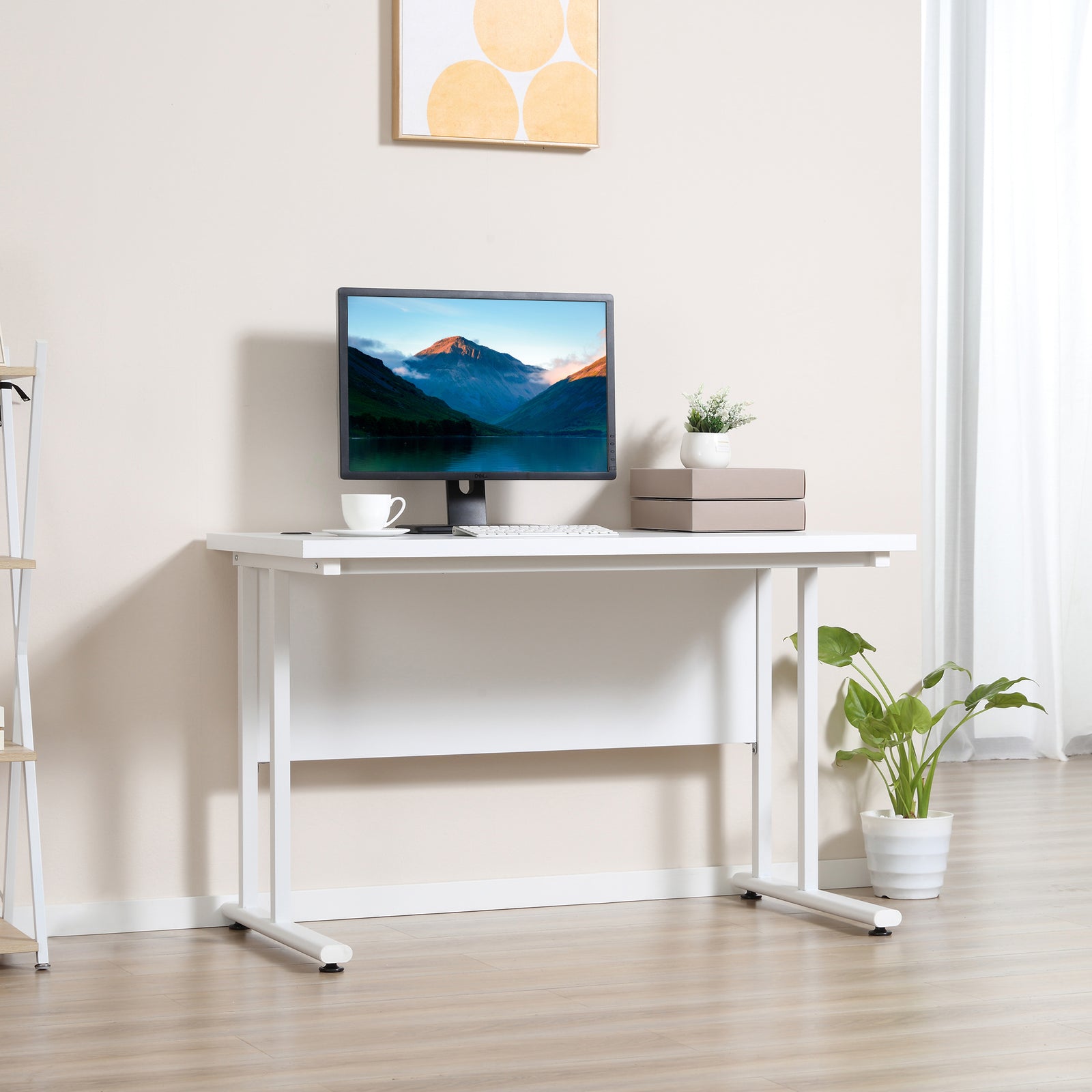 Home Office Desk With Cable Management