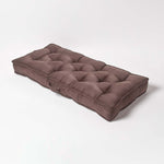 Faux Suede 2 Seater Booster Cushion | 50cm x 100cm | Chocolate