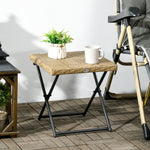 Folding Rattan Coffee Table W/ Steel Frame Bistro Garden | Natura