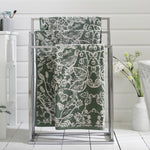 Secret Garden 550gsm Yarn Dyed Jacquard Cotton Towels | Hand Towel | Green