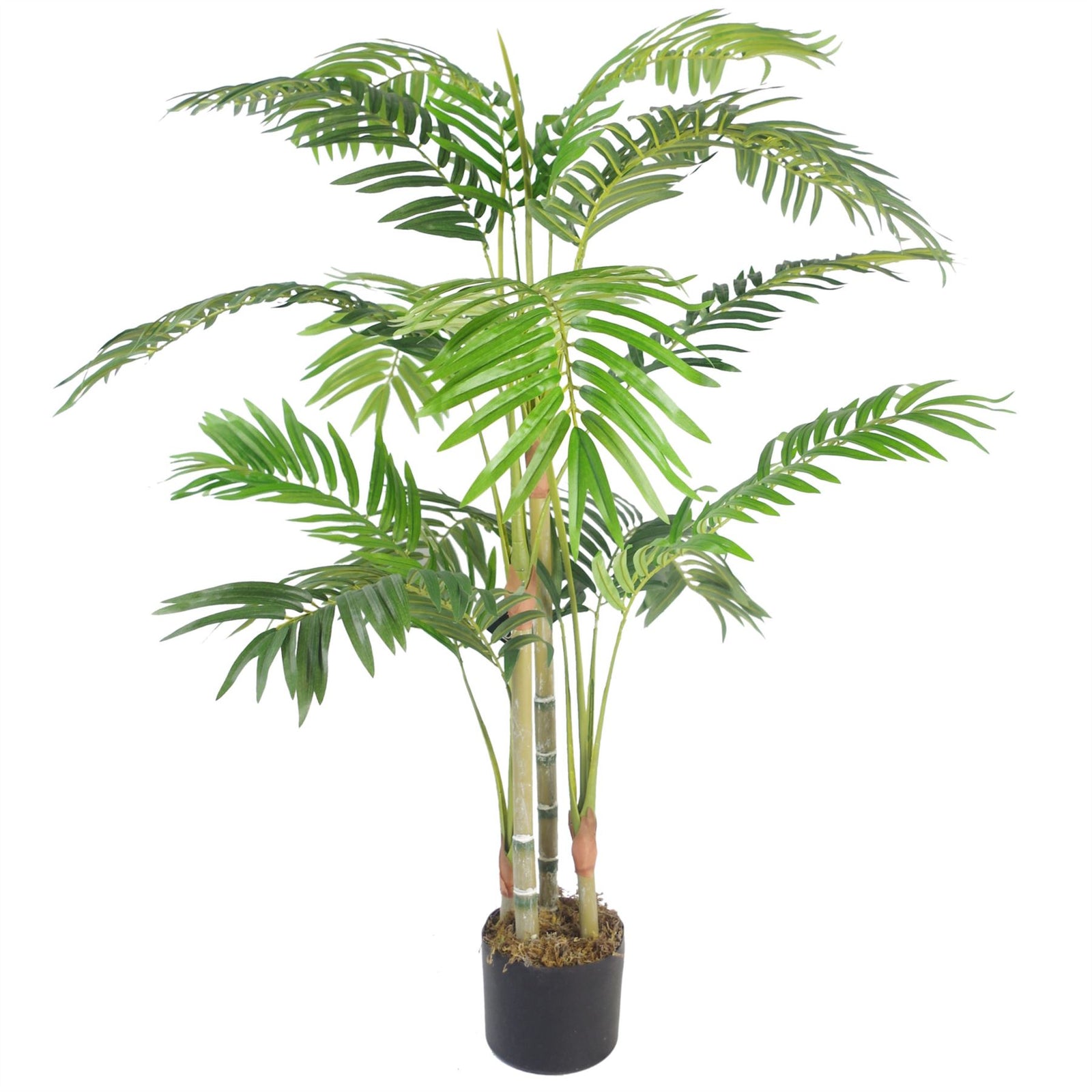 120cm Premium Artificial Areca Palm With Pot With Silver Planter