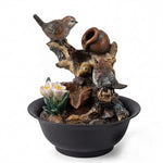 Spector Water Feature Indoor Fountain With Led Light Resin Black