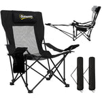 Camping Chair Reclining Folding Portable Black