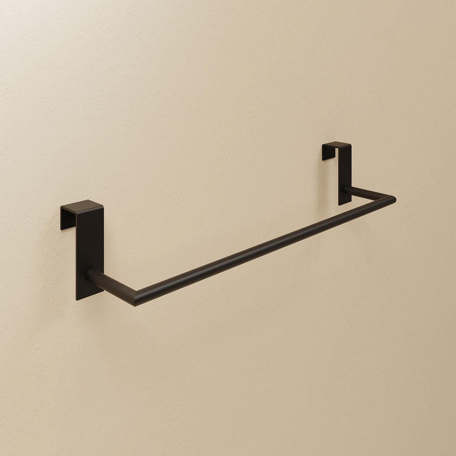 Towel Rail 38cm Over Cabinet Door Black Anti-corrosion Stick Collection