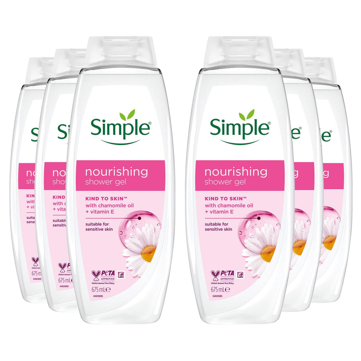 Kind To Skin Nourishing Shower Gel Natural Geranium Oil 675ml,6pk | Set of 6