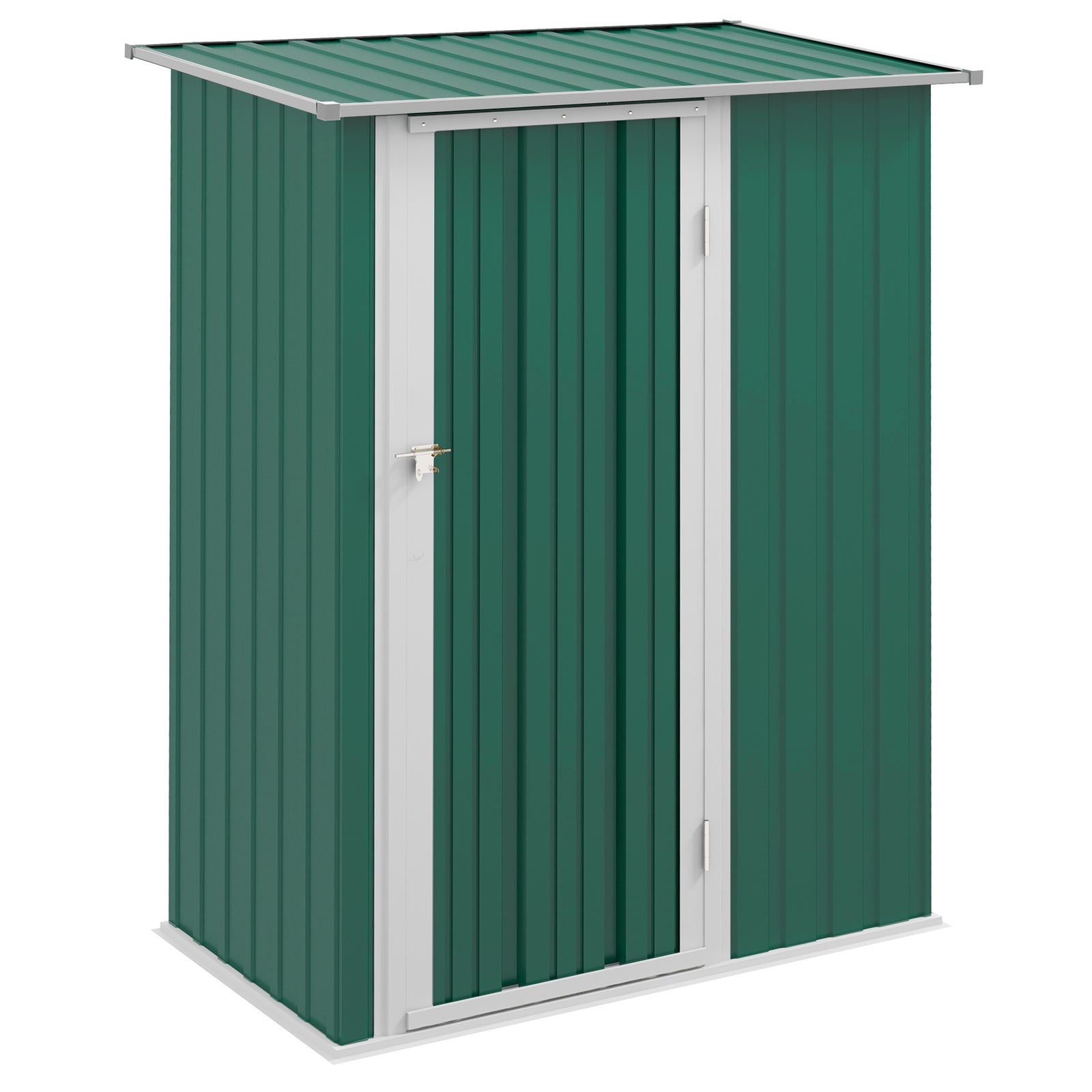 Outdoor Storage Shed Steel Garden Shed With Lockable Door | Forest Green