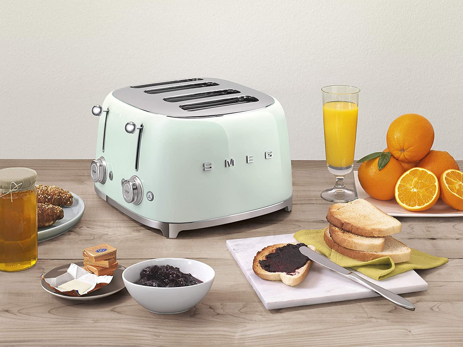 Tsf03 Retro 4-slice Toaster | Green