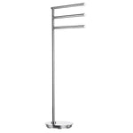 Stainless Steel Triple Swing Arm Towel Rail With Round Base | Polished Stainless Steel