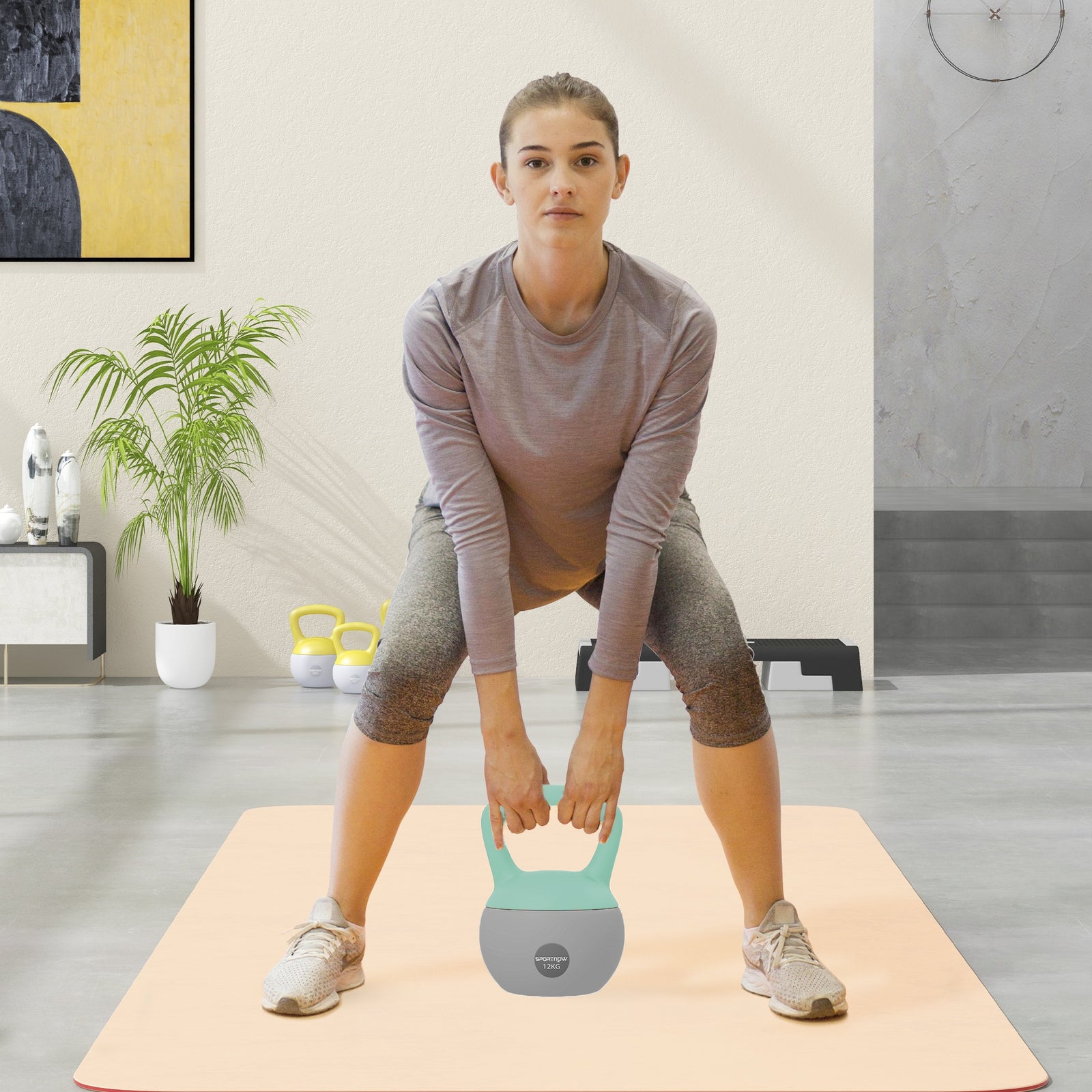 Kettlebell W/ Soft Body, Non-slip Handle | 12kg | Grey