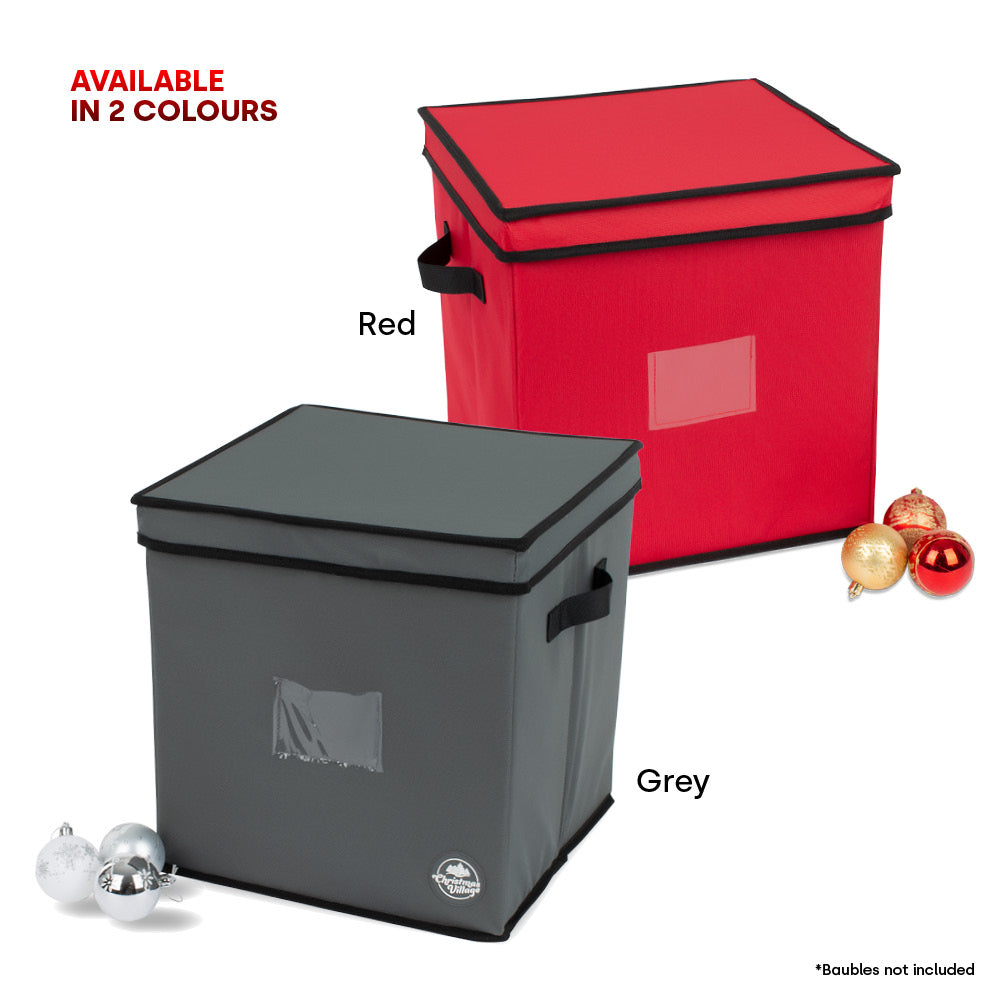Collapsible 64 Christmas Bauble Storage Bag | One Size | Red