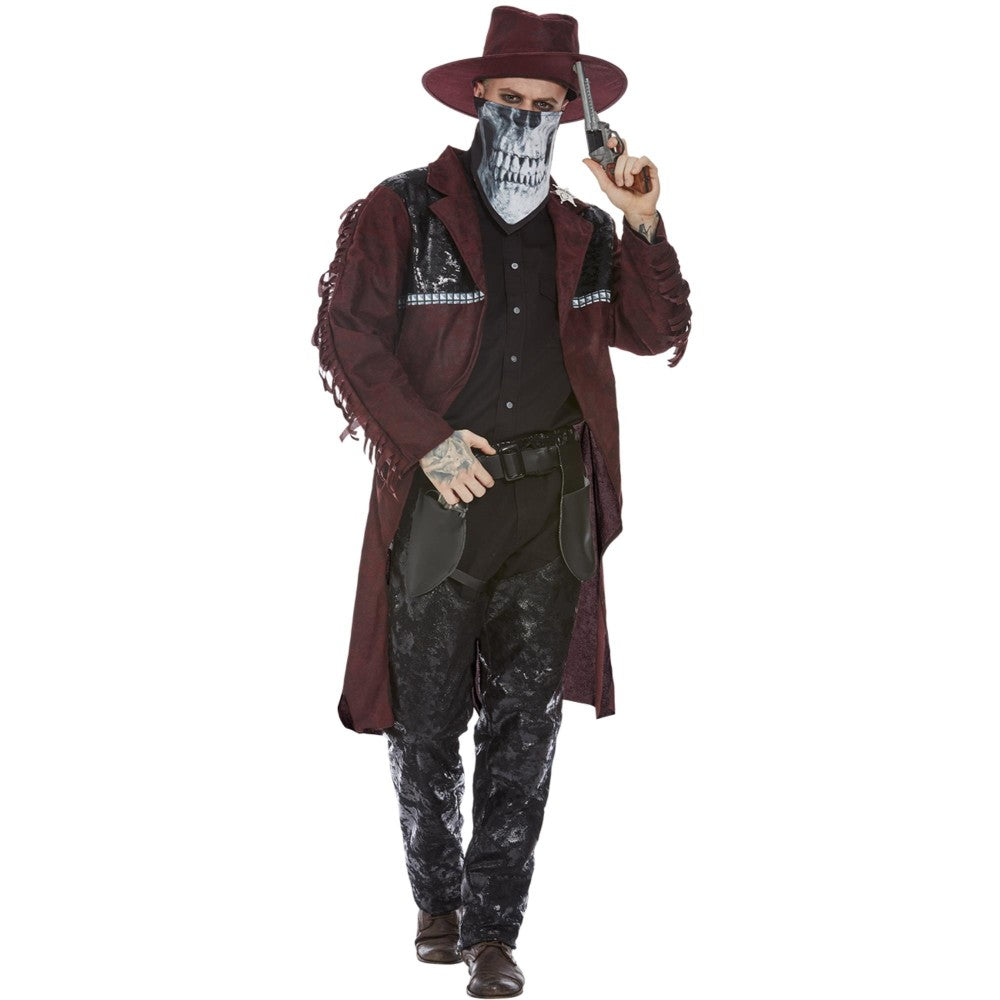 Mens Deluxe Dark Spirit Western Cowboy Costume | Large