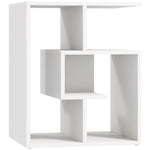 3-tier Side End Table Open Shelves Storage Coffee Book | White