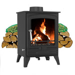 Steel Eco Multifuel Stove + Firewood Starter Kit | 5kw | Steel