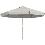 Garden Parasol Patio Umbrella With Ruffles | Gray