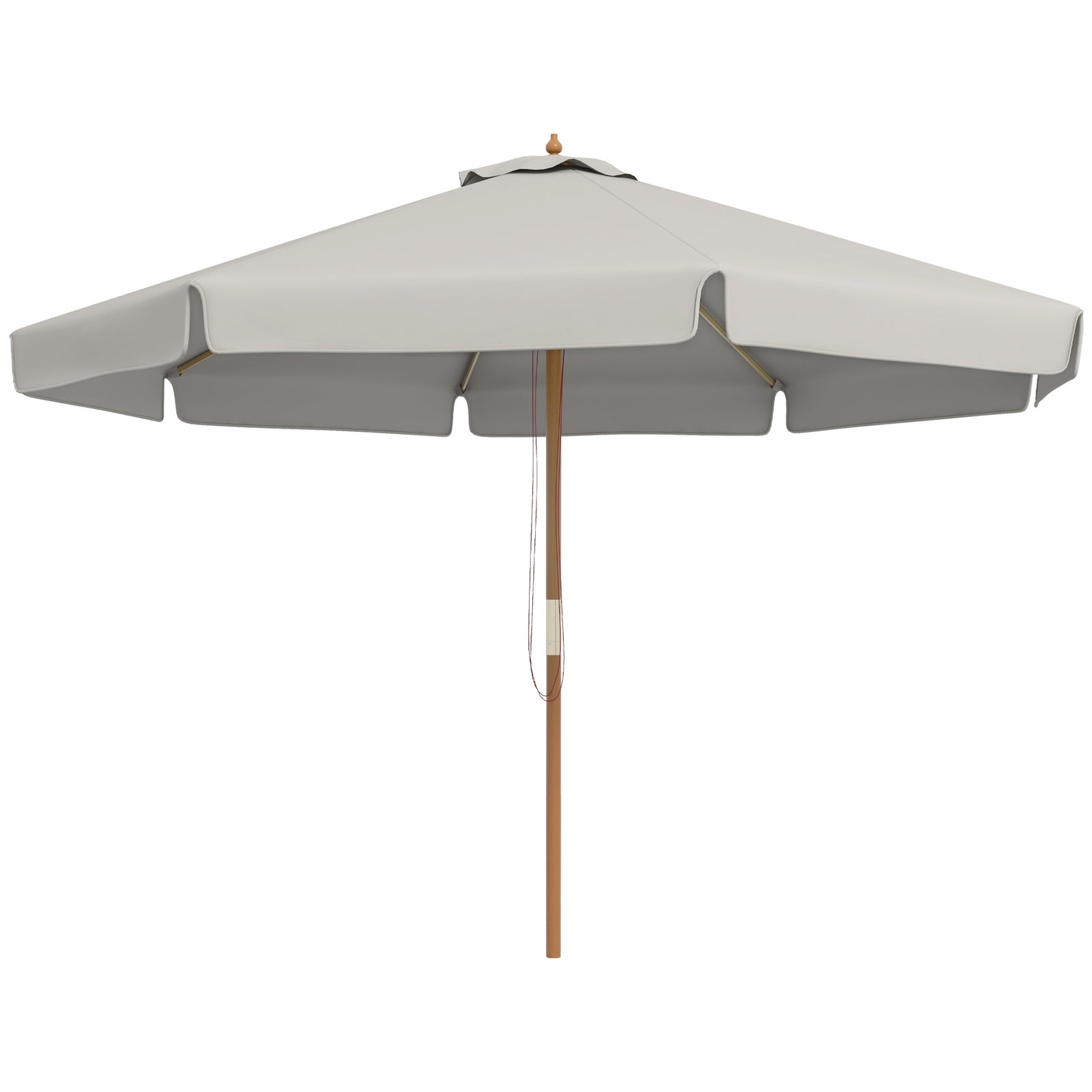 Garden Parasol Patio Umbrella With Ruffles | Gray