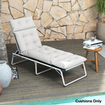 Sun Lounger Cushion Only, Garden Lounge Chair Cushion | Light Grey
