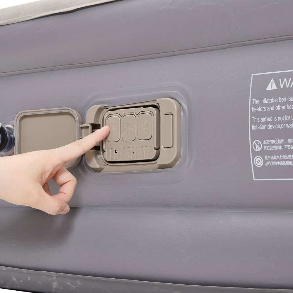 Raised Inflatable Airbed Mattress With Built-in Pump – Includes Pillows | Single