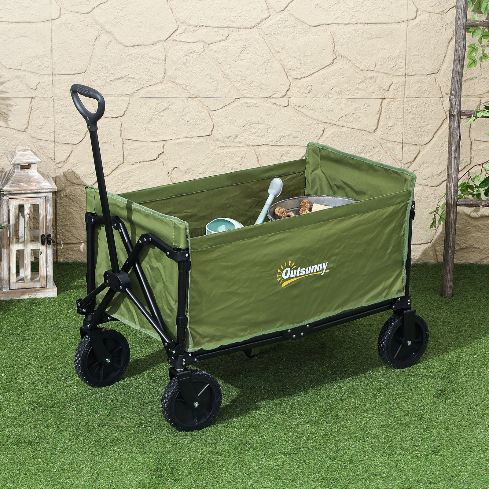 120l Festival Trolley, Folding & Compact | Green