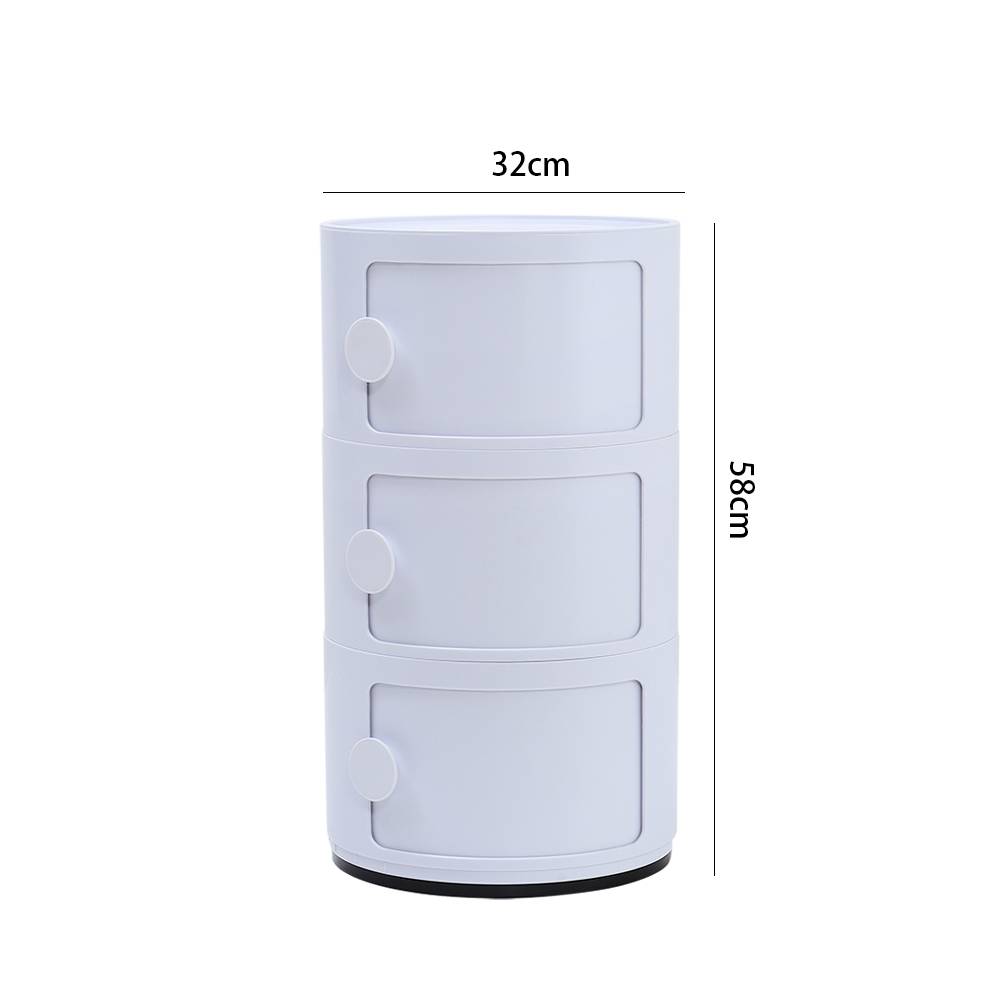 Round Multi-tiered Drawer Storage Unit Organizer