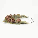 HOMESCAPES Pinecone & Green Fir Wire Christmas Wreath