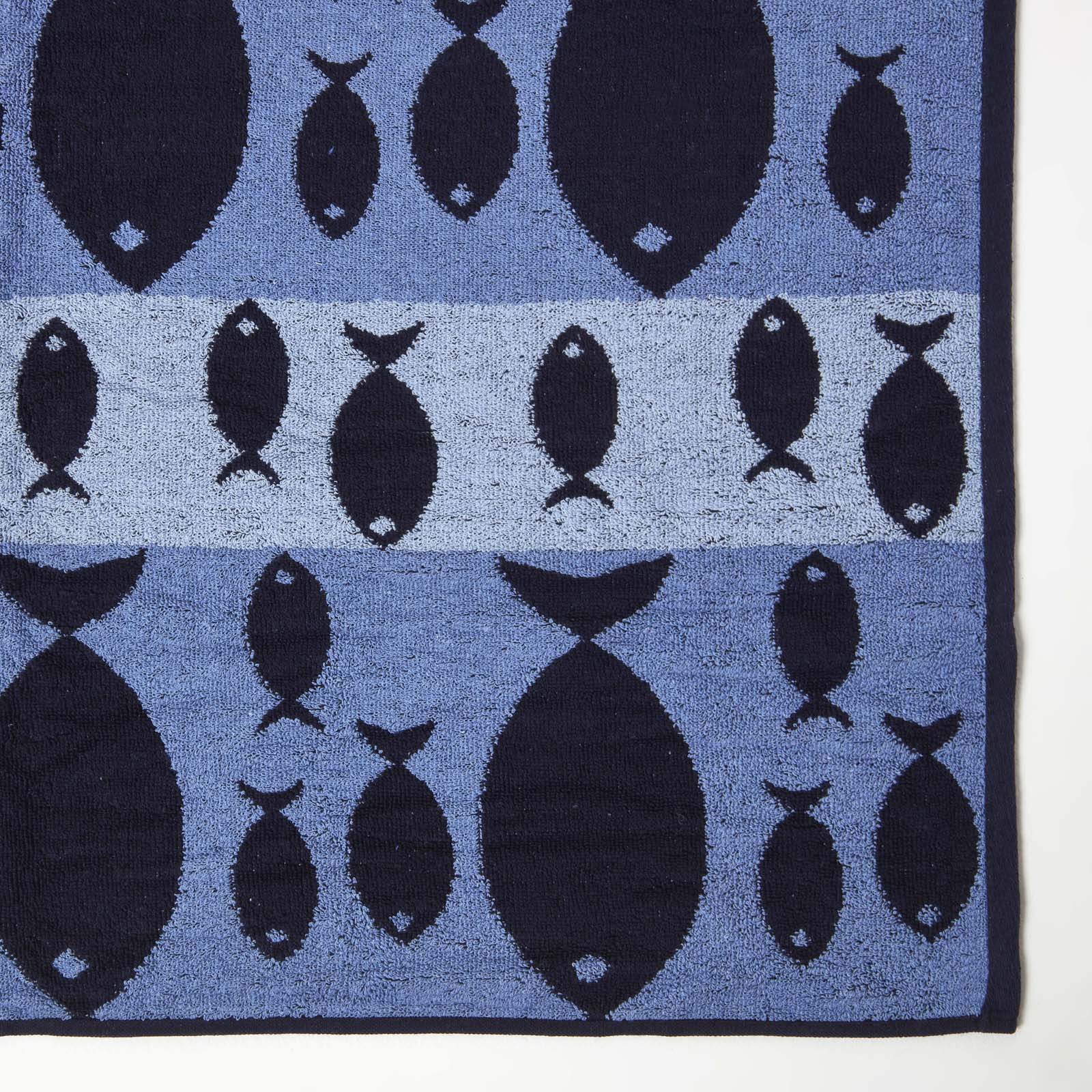 Blue Fish 100% Recycled Cotton Beach Towel