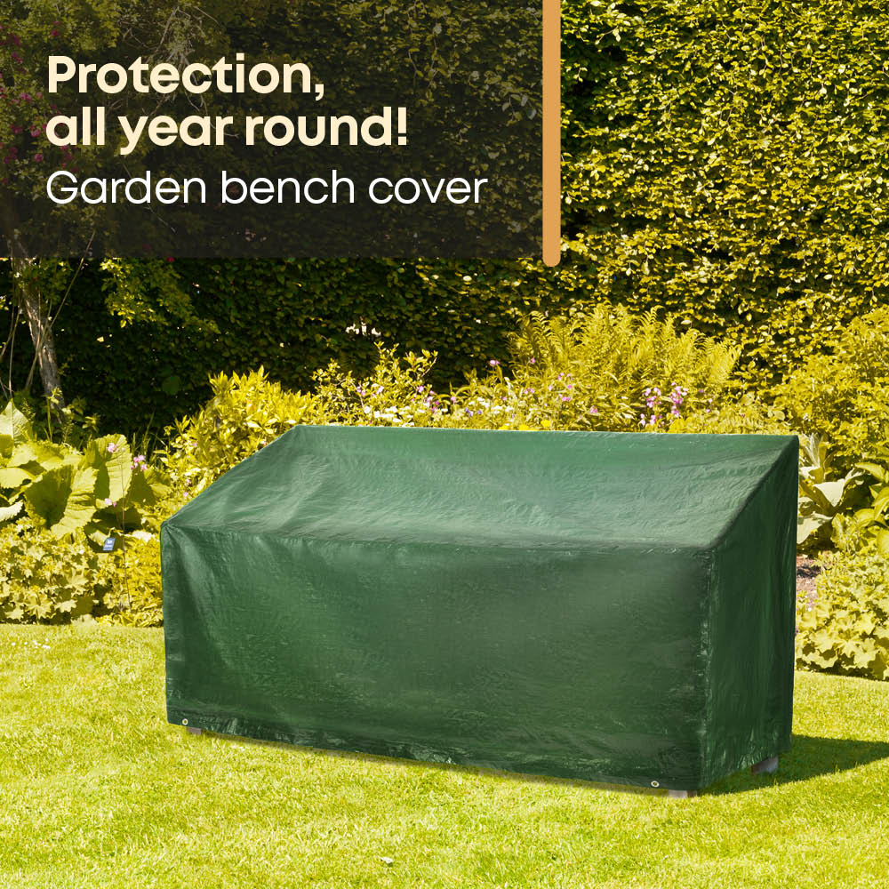 Fineway Garden Bench Cover 3 Seater Waterproof Outdoor Furniture Green