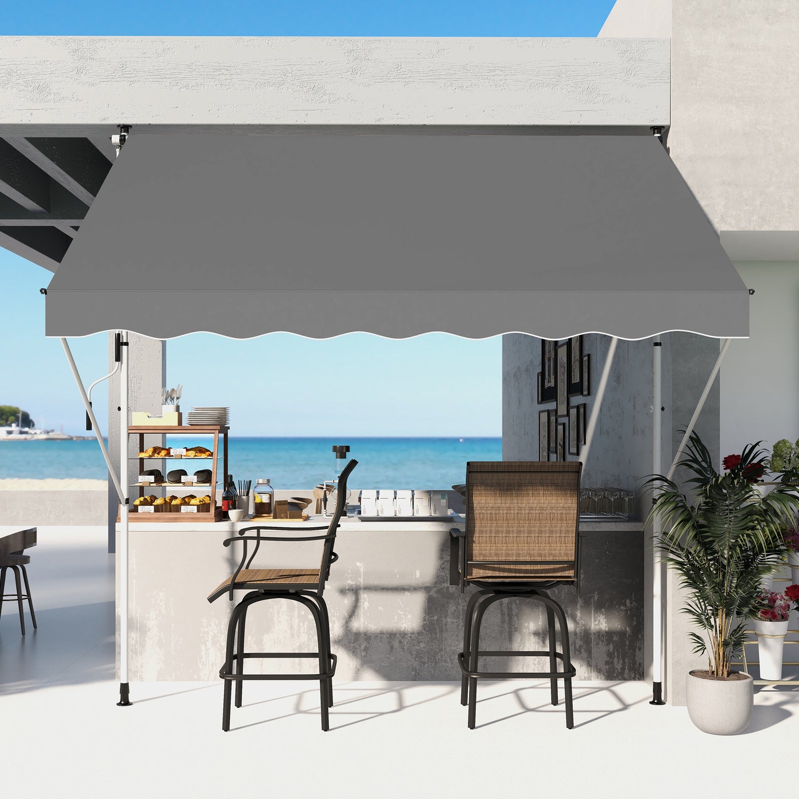 Balcony 3x1.5m Adjustable Awning, Diy