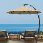 3(m) Garden Cantilever Parasol With Crank Aluminium Frame | Khaki