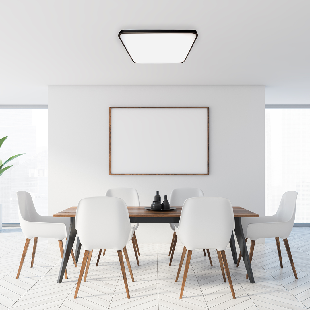 Fabio Led Ceiling Lamp Great Value Stylish Lifetime Light Source | 47cm | Black