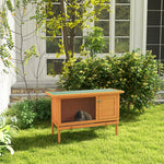 Rabbit Hutch Bunny Cage Guinea Pig Elevated House Wood Outdoor Garden
